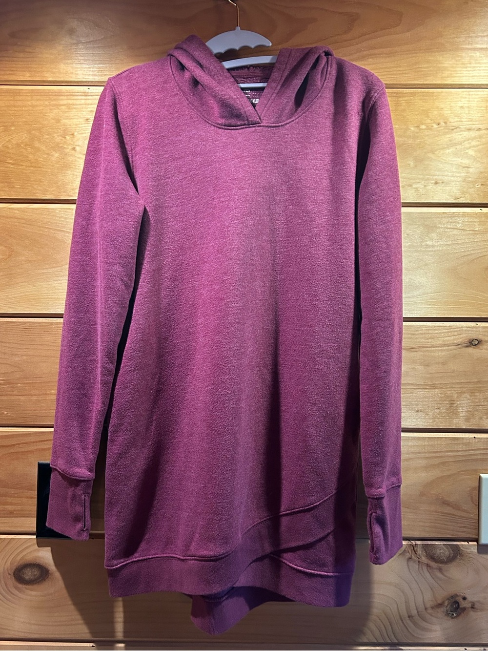 Women’s Maroon Hooded Sweatshirt Dress